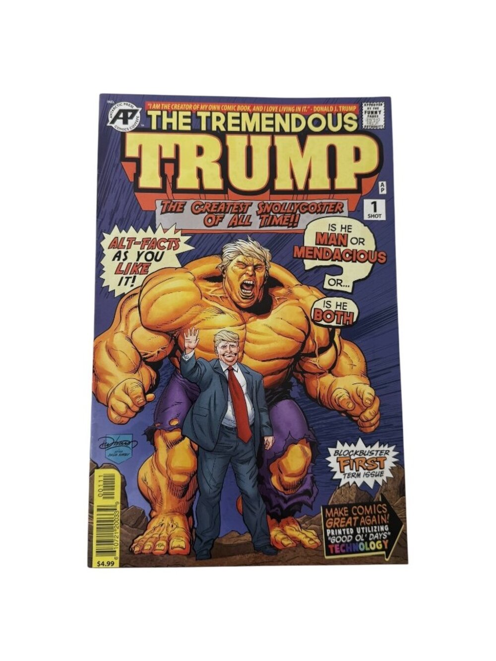 2017 The Tremendous Trump Comic Book #1 One Shot First Term Issue Hulk Cover